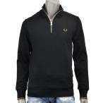 FRED PERRY フレッドペリー 刺繍ロゴ　ハーフジップトレーナー/M3574  S77 BLACK/SHADEDSTON