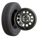 W300 145/80R12 80/78N スタッドレスタイヤ アルミホイール 4本セット 2025年製 K.Finesse マットブラック 当店オリジナルカラー 冬タイヤ
