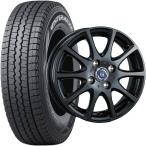 ダンロップSV01 145R12 6PR TIRADO ETA12×4.0 PCD100/4H +42 JWL-T グラファイトグレー軽トラック・バン 12インチ スタッドレスタイヤホイールセット 4本
