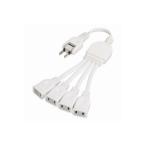 (まとめ)YAZAWA ACアダプター用分配延長コード Y02V4002WH〔×5セット〕