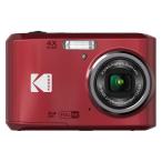 ショッピングデジカメ デジカメ コダック コンパクト デジタルカメラ 単3電池使用  Kodak デジカメ PIXPRO FZ45 レッド 1600万画素 光学4倍ズーム