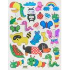 ショッピングシール きらきらシール　動物たち　いもむし　へび　たぬき　犬　Z-010