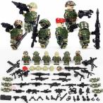 MOC LEGO レゴ ブロック 互換 ARMY WW2 ロシア軍特殊部隊 アンチテロ部隊 カスタム ミニフィグ 6体セット 大量武器・装備・兵器付き