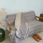リサイクルコットン スローケット マルチカバー ソファカバー 大判ブランケット