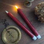 LEDキャンドルライト 赤 2本セット 電池式 クリスマス限定品