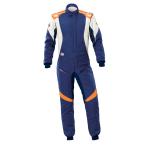 OMP FIRST EVO SUIT темно-синий голубой × orange (249) MY2025 костюм для гонок FIA8856-2018 легализация модель (IA0-1874-A01-249)