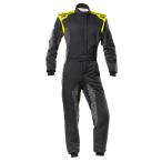 OMP TECNICA HYBRID SUIT черный × желтый (178) костюм для гонок FIA8856-2018 легализация модель (IA0-1864-A01-178) MY2022