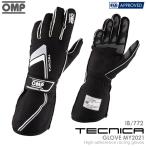 OMP TECNICA GLOVE MY2021 ブラック×ホワイト(NW) レーシンググローブ FIA公認8856-2018 BLACK×WHITE (IB/772/NW)