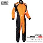 OMP KS-3 SUIT オレンジ×ブラック レーシングスーツ CIK-FIA LEVEL-2公認 レーシングカート・走行会用 (KK01727179)