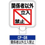 サインプレート CP-08：関係者以外立入禁止　標識  ※チェーンポールスタンドは別売りです。看板 案内 標識 スタンド 自立 プラチェーン 進入禁止