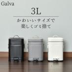 ゴミ箱 トイレ おしゃれ ふた付き 3リットル 小 レトロ ペダル サニタリー ホワイト ブラック シルバー 白 黒 Galva スクエアダストボックス 3L