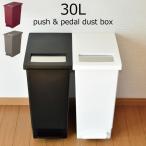 ゴミ箱 ふた付き キッチン おしゃれ 分別 袋が見えない 北欧 縦型 スリム 45リットル袋可 足踏み式 リビング ( ユニード プッシュ＆ペダルペール 30L  )