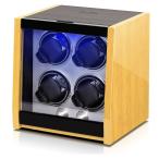  заводящее устройство 4шт.@ подъёмный наручные часы самозаводящиеся часы вверх машина часы Winder высококлассный кейс для часов тихий звук проект LED с подсветкой под дерево 