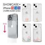 iPhone15 14 13 ケース クリア ディズニー 写真やカードが入るケース SHOWCASE+ インナーシート付き スマホケース iPhoneカバー トレカ