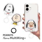 マルチリング プラス スヌーピー ピーナッツ フレーム 写真が入れられる スマホリング 落下防止 バンカーリング ストラップホルダー 推し活 sngg-134