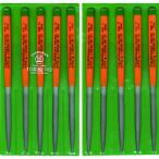 ツボサン 組ヤスリ 10本組 半丸 中目 HA010-02