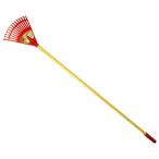 千吉 木柄ＰＰ熊手 小 SPR-1 樹脂製ヘッド 庭周り 清掃 平爪タイプ グリップ付き