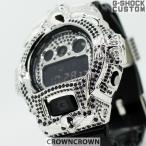 G-SHOCK CUSTOM ジーショック カスタム 腕時計 DW-6900 DW6900NB-1 スカル ドクロ いぶし シルバー925 ブラック CROWNCROWN DW6900-080