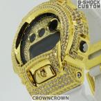 G-SHOCK CUSTOM ジーショック カスタム 腕時計 DW-6900 DW-6900NB-7 ゴールドパヴェセッティングDW6900-090 シルバー925 カスタムベゼル CROWNCROWN DW6900-090
