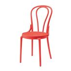 PC-987RD チェア 椅子 家具 インテリア レッド 赤色 ナチュラル シンプル モダン 背もたれ ダイニング リビング スタイリッシュ おしゃれ 湾曲 簡易 デザイン
