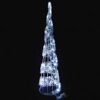 LEDスパイラルツリー ホワイト　クリスマス イルミネーション 豪華 ツリー 簡単 イルミ おしゃれ かっこいい ACアダプター