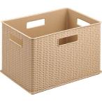 コンテナ・パレット ボックス型コンテナ ＴＲＵＳＣＯ　ラタン調ボックス　ライトブラウン　  (RTB-1-LBR)