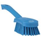 ヴァイカン　業務用　清掃用品　掃除道具　ショート　ハンドル　ブラシ　ハード　No.4192　ブルー