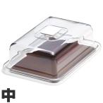 曙産業　ケーキカバー　クリア　ラブリーハット　角ケーキ　中　ブラウン　MT-1152　ブラウン　