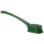 ヴァイカン　業務用　清掃用品　掃除道具　ロング　ハンドル　ブラシ　ハード　No.4186　グリーン