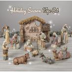ショッピングシグネチャー カークランドシグネチャー テーブルトップ ネイティビティセット 13ピースセット キリスト誕生シーン ハンドペイント