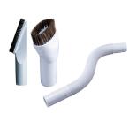 【お買い得】マキタ 充電式クリーナー用　別販売品セット　スノーホワイト（ラウンドブラシ・棚ブラシ・フレキシブルホース）