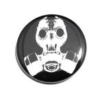 Yahoo! Yahoo!ショッピング(ヤフー ショッピング)MONSTER KIDS オリジナル缶バッジ フェティッシュガスマスク/32mm/1個 KB-30 made in japan ブラック ボディピアス/ボディーピアス好きにおすすめ 英語 怪物