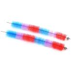 三優 デラックスカラーハブ毛　個装 レッド/パープル/ブルー