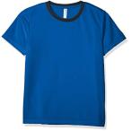 [グリマー] 半袖 4.4oz ドライ Tシャツ [UV カット] ロイヤルブルー×ブラック 5L