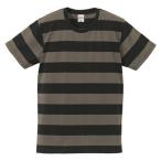 (ユナイテッドアスレ)UnitedAthle 5.0オンス ボールドボーダー 半袖Tシャツ 551801 [メンズ] 2005 ブラック/チャコール L