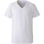 ユナイテッドアスレ（UnitedAthle） 4.7オンス ファインジャージー Vネック Tシャツ ホワイト CAB 574601 1 M