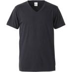 ユナイテッドアスレ（UnitedAthle） 4.7オンス ファインジャージー Vネック Tシャツ ブラック CAB 574601 2 M