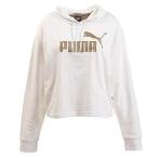 PUMA プーマ ESS＋ クロップド フーディスウェット スウェットシャツ (582872) (02)プーマ/ホワイト S
