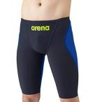 arena (アリーナ) レーシング水着 ハーフスパッツ ジュニア ネイビー×ブルー R140 ARN-1011MJ