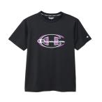 [チャンピオン] Tシャツ 半袖 丸首    速乾 UVカット グラフィックロゴ  Tシャツ メンズ C3-ZS305 ブラック4L