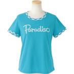 パラディーゾ（PARADISO）　テニスウェア　レディス　半袖プラクティスシャツ　DCL26A　TQ：ターコイズ　L