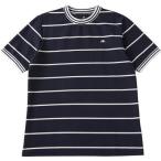 (エレッセ)ellesse テニスウェア クラブTシャツ EM08108 [メンズ] EM08108 NB ネイビーボーダー S