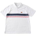 (エレッセ)ellesse テニスウェア 半袖プラクティスポロシャツ EM08115 [メンズ] EM08115 WN ホワイト×ネイビー M