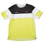 (エレッセ)ellesse テニスウェア TEAMクルー半袖シャツ ETS07001 [メンズ] ETS07001 KL ブラック×ライムグリーン 150