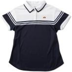 (エレッセ)ellesse テニスウェア TEAMポロシャツ ETS0700L [レディース] ETS0700L NW ネイビー×ホワイト L