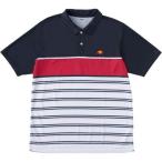 (エレッセ)ellesse テニスウェア 半袖チームポロシャツ ETS0810 [ユニセックス] ETS0810 NB ネイビー×ボーダー M