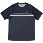 (エレッセ)ellesse テニスウェア 半袖チームクルー  [ユニセックス] ETS0811 ND ネイビー×ドット L