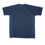 phiten(ファイテン) RAKUシャツ SPORTS (SMOOTH DRY) 半袖 ネイビー 3XO