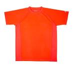phiten(ファイテン) RAKUシャツ SPORTS (SMOOTH DRY) 半袖 フラッシュオレンジ L
