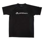 ファイテン(Phiten) RAKUシャツSPORTS (SMOOTH DRY) 半袖 ブラック/銀ロゴ 3XO